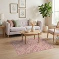 thumbnail image 3 of ODIKA Leopard Spotted Abstract Mood Border Cheetah Inspired Pink Print Refined Stain Resistant Low Profile for Dorm Room, Small Living Apartment, 3 of 7