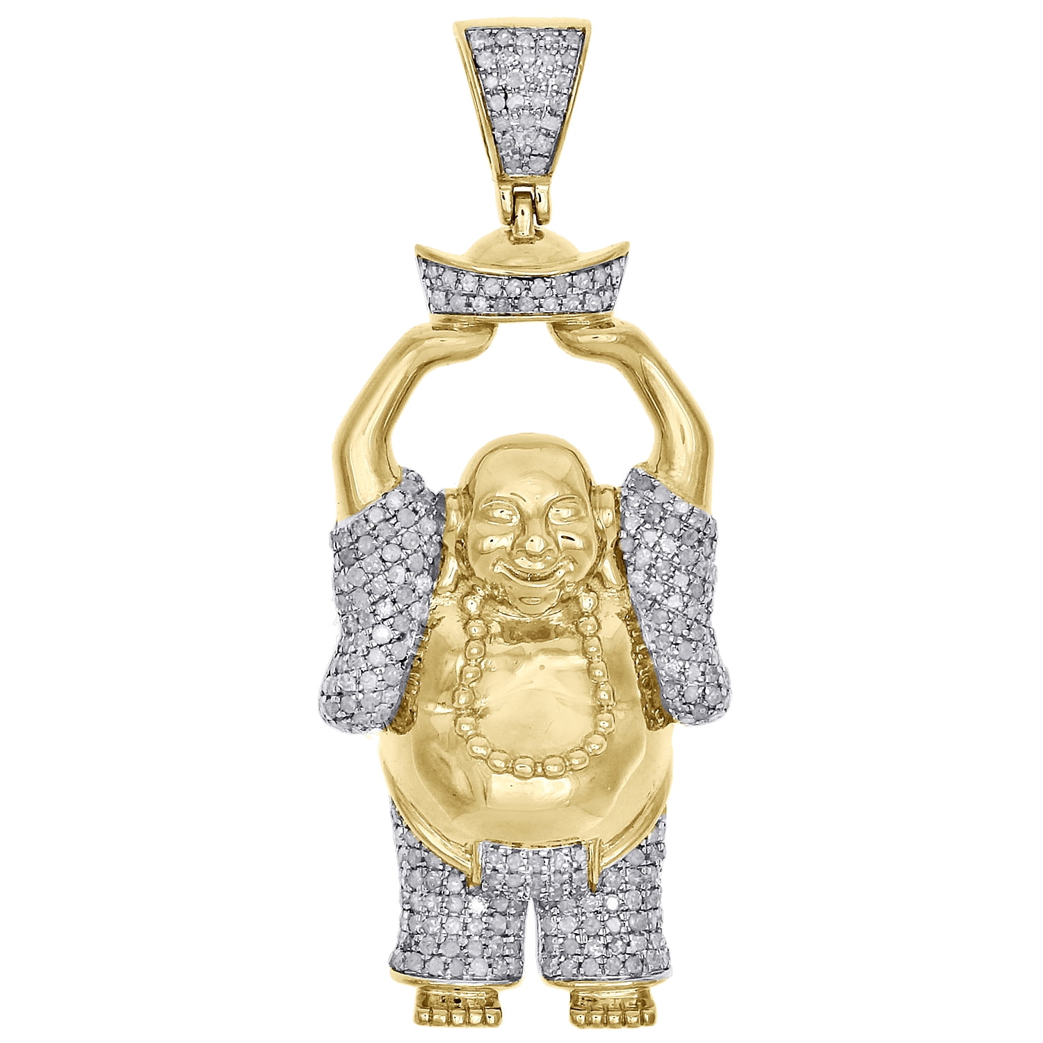 Genuine Diamond Laughing Buddha Pendant 