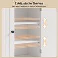 thumbnail image 3 of 39.5" Kitchen Pantry Cabinet with Open Shelves & Double Doors, Floor Bathroom Storage Cabinet, Freestanding Accent Cabinet with 2 Adjustable Shelves for Home, Dining Room, White, 3 of 10
