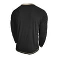 thumbnail image 6 of KHONTS Men's Henley Shirts Long Sleeve Casual T Shirts Basic Classic Vintage Cotton Tee Shirts Button Shirts with Pockets Black L, 6 of 7