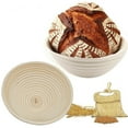 thumbnail image 3 of Round Shape Handmade Bread Basket Craft Rattan Basket Bread Basket Baking Tool(16*16*6cm), 3 of 9
