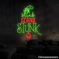 thumbnail image 3 of Glowneon Stink Stank Stunk Neon Sign, Christmas LED Sign, Merry Christmas LED Light, Unique Holiday, 3 of 5