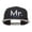 Grey Black, variant on Mr Embroidered Mesh Snapback Cap - Black Charcoal OSFM