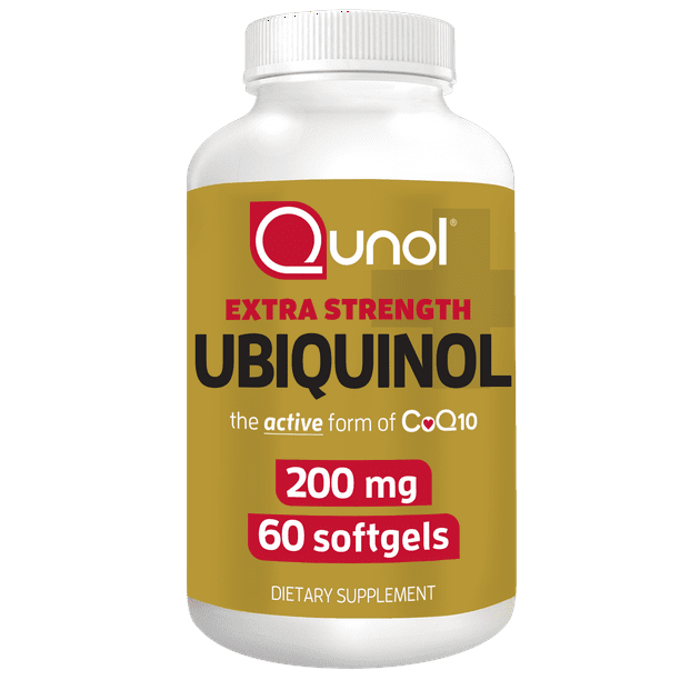 Qunol Ubiquinol CoQ10 200mg Extra Strength, 60 Softgels