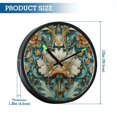 thumbnail image 3 of Indoor 12' Voice-Activated Luminous Decoration Wall Clock With LED Night Light Teal Blue and Beige, 3 of 8