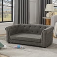 thumbnail image 4 of Hassch 38" Pet Couch for Medium and Large Dogs, Soft Linen Dog Bed, Thick Padded Pet Sofa, Dark Gray, 4 of 8