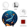thumbnail image 4 of Wukai Whimsical Underwater Fantasy Print Decorative Plate for Display,Bone China Decorative Plate, Ceramic Dinner Plate with Stand, Vertical Ceramic Plate-6in, 4 of 6
