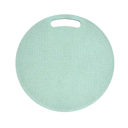 

OUNONA Kitchen Wheat Straw Chopping Board Multi-function Cutting Board Non-slip Round Shape Cutting Board for Home (Green)