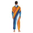 thumbnail image 4 of FORMRS Onesies Pajama for Adults Unisex Hoodie Winter Jumpsuit One Piece Sleepwear, Sizes S-2XL, Orange Abstract Wavy, 4 of 7