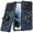 Dark Blue, variant on For Samsung Galaxy S22 Ultra Robotic Hybrid with Magnetic Ring Stand Case Cover - Red