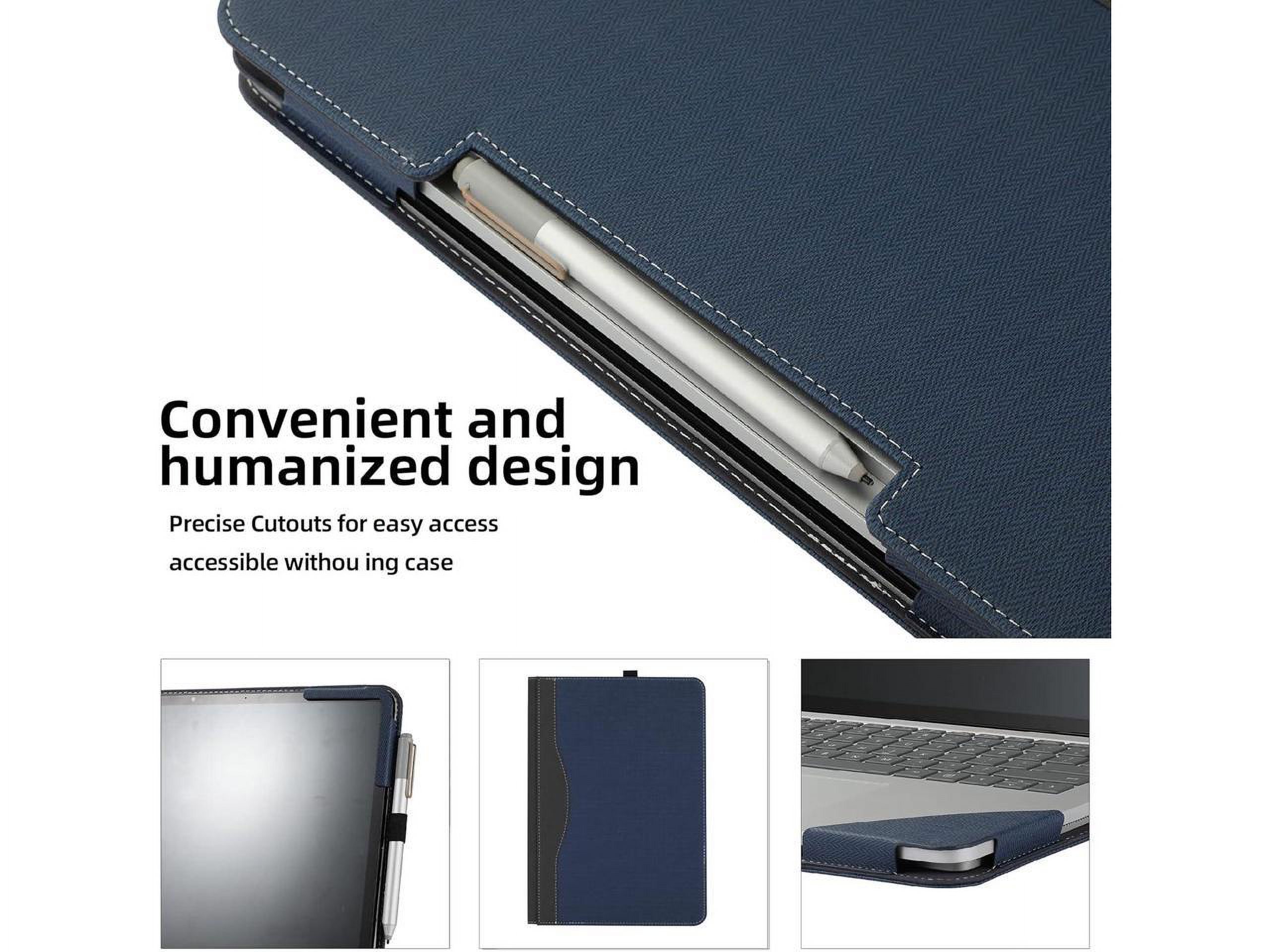 Laptop Case for 14.4 inch Microsoft Surface Laptop Studio 2 2023 / Studio 2022 Protective Cover Shell with Pencil Holder PU Leather Hard Folio Cover