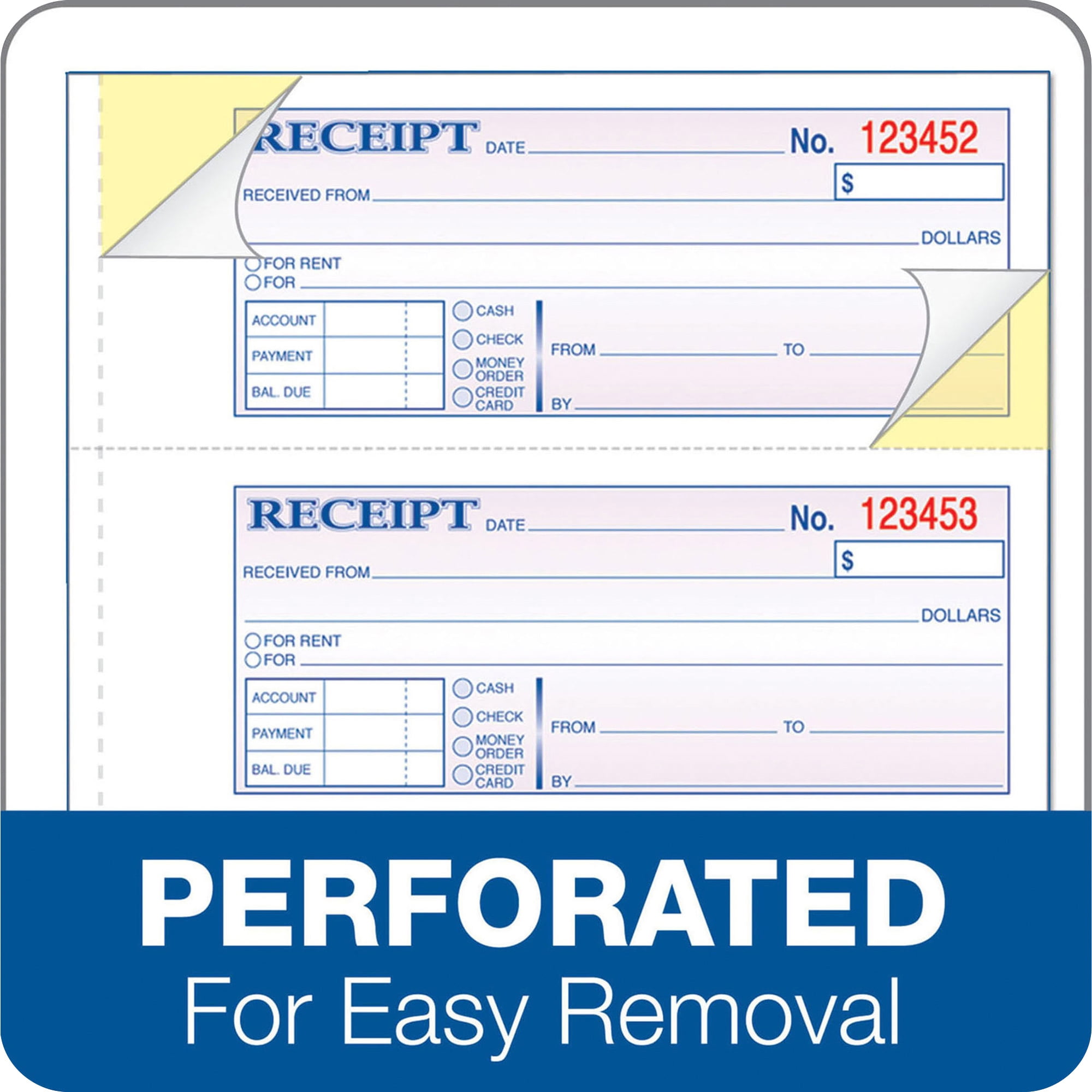 Buy Adams Money/Rent Receipt Record Book, 3Part, Carbonless, 100 Sets per Book, 4 Receipts per