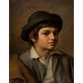thumbnail image 3 of Maurycy Gottlieb 12x14 Black Modern Framed Museum Art Print Titled - Portrait of a Boy in a Hat (circa 1874), 3 of 5