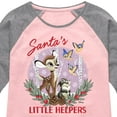 thumbnail image 3 of Disney Bambi - Christmas - Santa's Little Helpers - Toddler & Youth Girls Raglan Graphic T-Shirt, 3 of 5