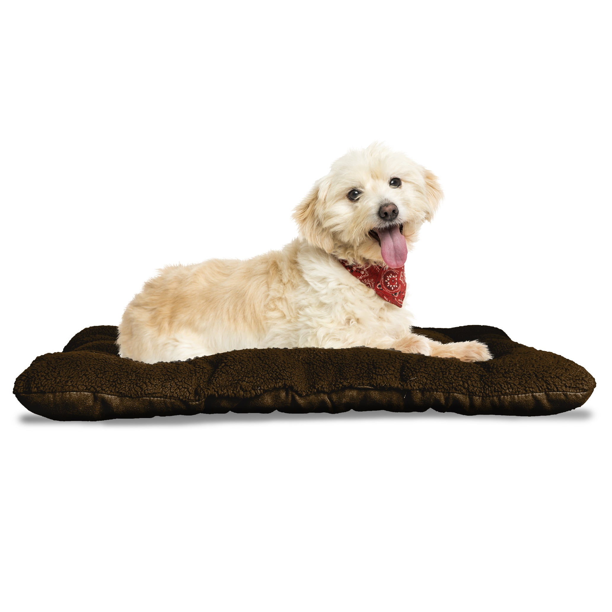 FurHaven Pet Kennel Pad Reversible Terry and Suede Pet Tufted Pillow