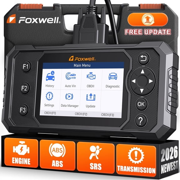 FOXWELL GT20 OBD2 Scanner 4 System ABS SRS Transmission Airbag Car Diagnostic Tool, Check Engine Code Reader for Cars and Trucks