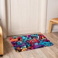 thumbnail image 6 of Graffiti Non-Slip Polyester Floor Carpet Door Rugs - Machine Washable Kitchen Rug, 6 of 6