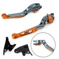 thumbnail image 1 of Levier d'Embrayage de Frein Réglable et Extensible pour Trident 2022 Bobber 17-19 Tiger 800 Orange, 1 of 10