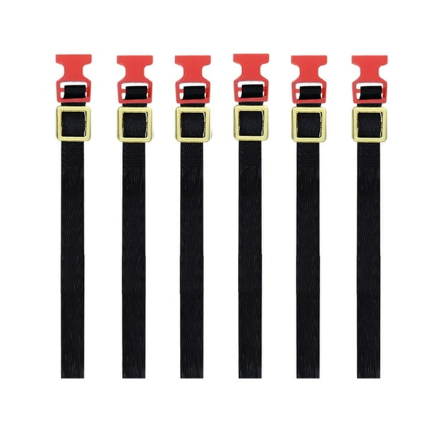 6x Accesorios para RC Crawler Correas Elásticas Cuerda Accesorios RC Portaequipajes de Techo Rojo