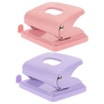 Worgeous 2pcs Loose Leaf Hole Puncher Paper Sheets Hole Maker Manual Hole Punch For Office Two Hole Punch
