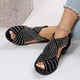 thumbnail image 5 of Amzcrzy Zapatos de mujer,Zapatos de mujer,Zapatillas de mujer, Sandalias de verano para mujer con punta abierta, informales, de color liso Sandalias Mujer Zapatillas De Casa, 5 of 9
