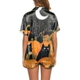 thumbnail image 4 of YDFCWXW 2 Piece Sets for Women Lounge Wear Matching Two Piece Pajama Halloween Printed Shirts And Shorts Outfit 2025 Orange, XL, 4 of 7