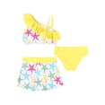 thumbnail image 5 of CHICTRY Kids Girls 3Pcs Floral Print Swimsuit Swimming Tops with Skirt Briefs Bathing Suit Beachwear, 5 of 7