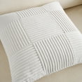 thumbnail image 4 of Fancy Homi Set of 2 Cream White Boho Decorative Throw Pillow Covers 18x18 inch for Living Room Bedroom Couch Bed, Modern Farmhouse Home Decor, Striped Patchwork Plaid Corduroy Accent Cushion Case, 4 of 5