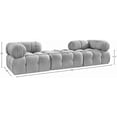 thumbnail image 2 of Meridian Furniture Ames 102" Grey Boucle Fabric Upholstered 3pc. Modular Sofa, 2 of 3