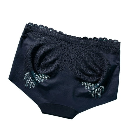 

ZHUASHUM Panties For Womens Ladies Waist High Waist Lace Mesh Waist Slim Thin Underwear Women Briefs