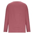 thumbnail image 4 of YMNXA Womens T Shirt Long Sleeve V Neck Solid Color Elegant Fashion Comfortable Basic Top Shirt For Daily Wear,Red,Xxxl, 4 of 6