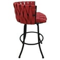 thumbnail image 2 of Metalona Swivel Counter Stool 26" Seat - Red Vinyl - Black Metal Base, 2 of 3