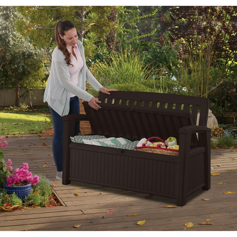 Outdoor storage top bench walmart