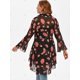 thumbnail image 3 of Más el tamaño de la impresión floral de Alta Baja del volante y la blusa sin mangas Set Rosegal Blusas Tallas Grandes, 3 of 5