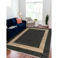 thumbnail image 3 of Unique Loom Chindi Jute Collection Area Rug (2' x 3' 1" Rectangle Black/Navy Blue), 3 of 12