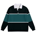 thumbnail image 3 of Ceisia Men's Vintage Waffle Knit Polo Sweater | Loose Drop-Shoulder 3-Block Color-Block Long Sleeve Pullover Gifts, 3 of 5