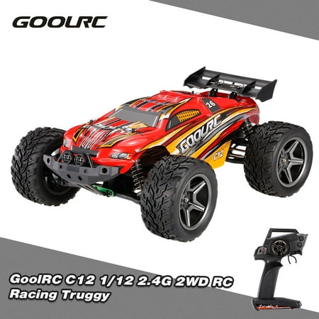 GoolRC C12 2.4GHz 2WD 1/12 35km/h Brushed Electric Monster Truck Racing Truggy Off-Road Buggy RC Car (Best Electric Rc Truck For The Money)