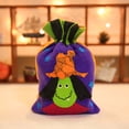thumbnail image 2 of Napped Fabric Cloth Drawstring Candy Bags Trick-or-treaters Drawstring bag Drawstring candy Ornament Bags for Halloween Festival, 2 of 6
