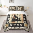 thumbnail image 2 of Feelyou Vintage Farmhouse Twin Bedding Sets 7-Piece, Jungle Wolf Animal Bedding Comforter Set, Western Aztec Countryside Sheet Sets, Microfiber Bedroom Decor, 2 of 7