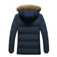 thumbnail image 4 of AnuYalue Big and Tall Puffer Jacket Mens Faux Fur Hood Plush Windproof Coat Zip up Long Sleeve Down Jacket Winter Warm Padded Coat, 4 of 4