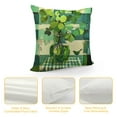 thumbnail image 4 of Nawypu St Patricks Day Lumbar Pillow Covers Green Buffalo Plaid Vase Lucky Clover Decorative Pillow Cases Watercolor Shamrock Cushion Case Spring Holiday Party Home Decor For Sofa Couch, 4 of 5