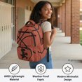 thumbnail image 4 of Chririnla Basketball Dinosaur Print Casual Bookbag with Pockets Water Resistant School Bag, Lightweight 17 pollici Toddler Bookbag for Travel Back to School Daily Use, 4 of 9