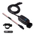 thumbnail image 4 of Cargador USB DC12V Motocicleta Manillar Teléfono Cargador Dual Ports Adaptador (Azul) Likrtyny Para estrenar, 4 of 9