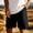 #175-Black, variant on Mens Sports Shorts Solid Color Casual Elastic Waist Pocket Ice Silk Quick Dry Loose Fit Shorts For Summer Gift