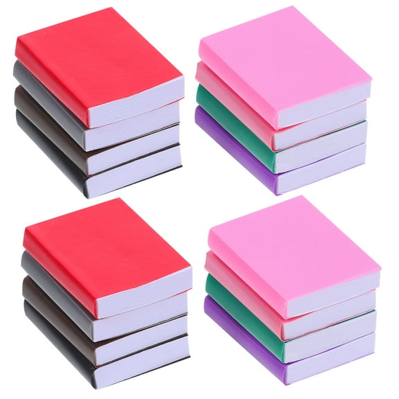 Raindrops 16-Piece Assorted Color Mini Blank Books for Dollhouse Decoration, Crafts, Paper Material, Portable and Compact Size