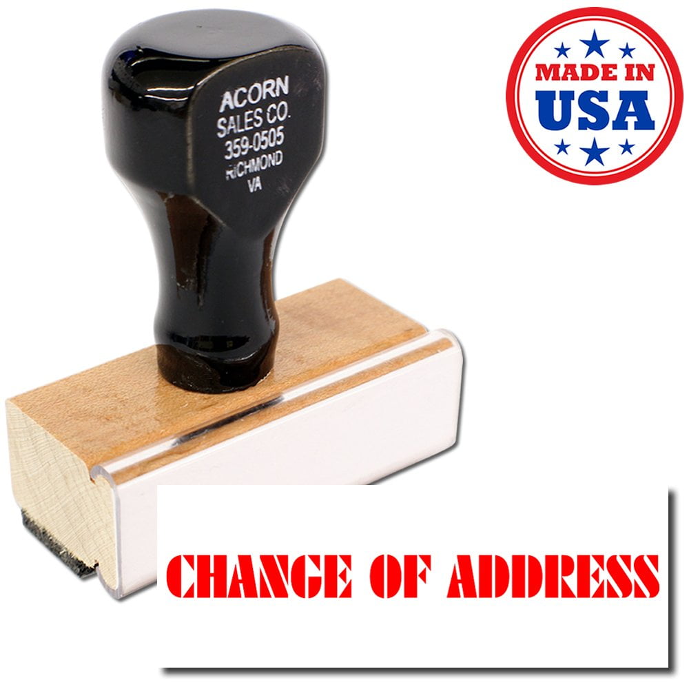 Large Change Of Address Rubber Stamp
