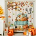 thumbnail image 5 of Shower Curtains for Bathroom-72"x72",Thanksgiving Pumpkin Fall Orange Maple Leaves Tree Waterproof Bath Curtain Shower Curtain Set, 5 of 7