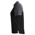 thumbnail image 6 of CORE365 CE112CW Women's Fusion ChromaSoft™ Colorblock Polo-BLACK/ CARBON HEATHER-2XL, 6 of 6