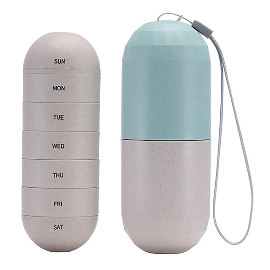 Pill Organizer Weekly Water Proof Portable Pill Storage Box Pill Holder Case