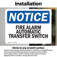 thumbnail image 3 of (2 Pack) Fire Alarm Automatic Transfer Switch OSHA Notice Sign, 3 of 7